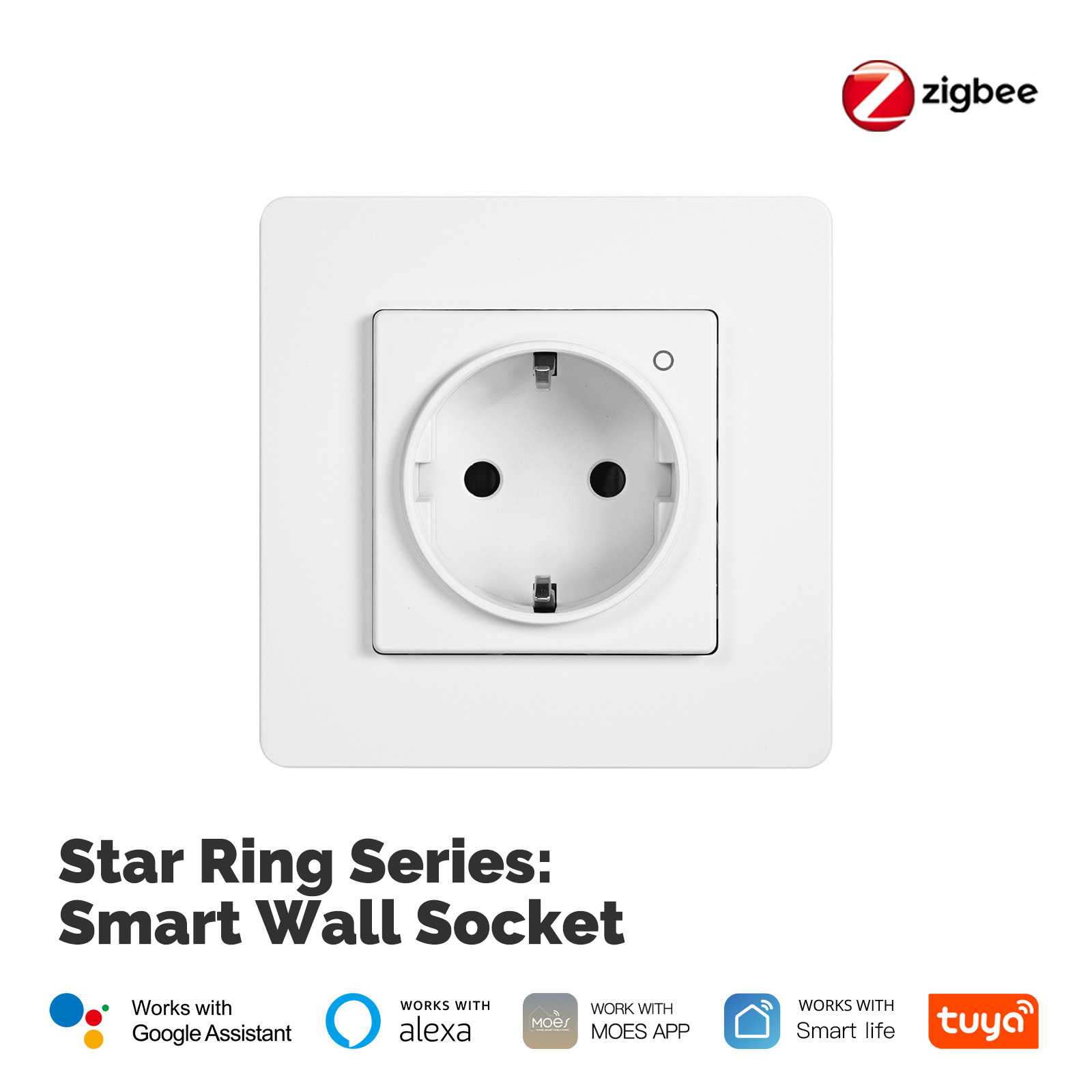 Tuya Zigbee EU 16A Smart Plug Alexa and Google Home Compatible Wall Socket for Smart Home Wireless Control Energy Monitoring · image 2