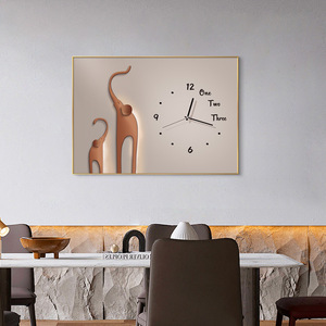 <span class=keywords><strong>Horloge</strong></span> de peinture décorative de restaurant simple moderne boîte de distribution de grande taille boîte de porte électrique occlusion image suspendue - Product Image 5