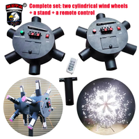 Feu d'artifice double face avec rotation de 360 tours Vente en gros Machine d'effets de scène télécommandée sans fil pour mariage