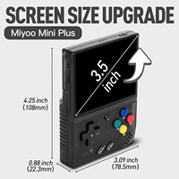 64G Noir Miyoo Mini Plus Rétro Lecteur De Poche 3.5 Pouces Portable Console De Jeu Vidéo Arc Linux Système Pocket V2 V3 Poche Cadeau