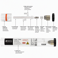 Tabung Laser CO2 Seri SPT TR 10.6um Tabung Laser Kaca Tertutup 30W 45W 50W 75W 90W 100W 130W untuk Pemotongan