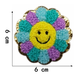 Suministro de fábrica, Parche de chenilla, parches de unicornio arcoíris, hierro para coser, apliques bordados de unicornio de dibujos animados, brillo dorado - Product Image 4