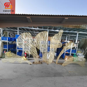 ไฟ LED ฉากหลังรูปกลีบดอกขนาดยักษ์ตกแต่งเวทีงานแต่งงานอย่างหรูหราเรียบเนียน - Product Image 3