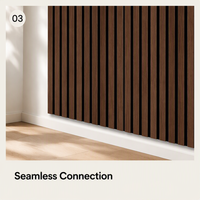 Panneaux muraux acoustiques en bois à lattes faciles à installer, insonorisants, en feutre PET, décoratifs, pour la chambre à coucher, le salon