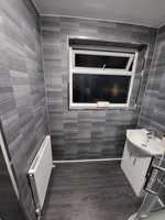 Panneau mural de douche en PVC effet marbre blanc brillant 1/1,2 m, qualité supérieure, imperméable, finition UV, panneau décoratif pour salle de bain