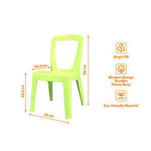 Silla de Jardín Moderna de Plástico PP para Exteriores, Respaldo Extra Grande, Ligera, Duradera, Ecológica, Impermeable y Apilable - Product Image 4