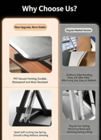 Bureau d'ordinateur réglable en hauteur, pliable, pour le travail debout, support de moniteur, bureau d'étude - Bois + Acier, Portable