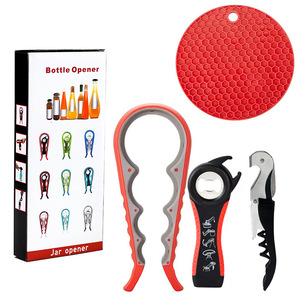 Abrelatas Multifuncional con Mango de Silicona para Personas Mayores, Sacacorchos de Metal Inoxidable para Botellas de Cerveza con Logotipo Personalizable - Product Image 5