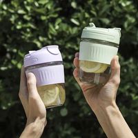 Bouteille d'eau en verre personnalisable avec motifs mignons