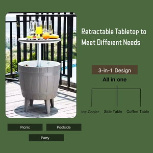 Coole Bar Buiten Tuin Ijsemmer Plastic Koeltafel Voor Tuinfeesten, Strandbijeenkomsten, Picknicks En Achtertuin Bbq 'S - Product Image 4