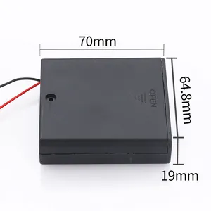 Promotion 6V 4AA Battery Holder With Cover And Switch