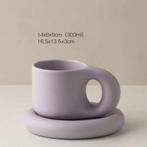 Venta caliente Modern Fat Chubby Cup Factory <span class=keywords><strong>Precio</strong></span> al por mayor Taza nórdica de cerámica personalizada para café con leche - Product Image 6