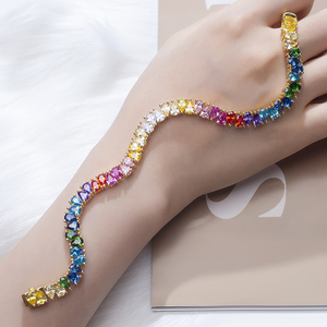 สร้อยข้อมือ <span class=keywords><strong>CZ</strong></span> หลากสีชุบทอง18K - Product Image 6