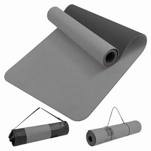 Tapete de Yoga y Pilates Antideslizante y Grueso de TPE con Correa, Insonorizado y Antichoque, Plegable, Modelo HSI 0301B 183 cm - Product Image 2