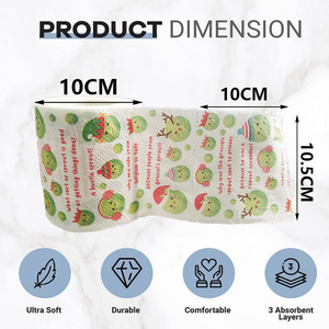 <span class=keywords><strong>Papel</strong></span> Higiénico Navideño Personalizado con Impresión a Color, Interesante, Degradable, Desechable, Rollo, Suministros para el Hogar - Product Image 4