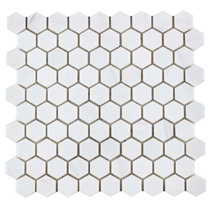 Azulejos de mosaico de mármol de dolomita Bianco, diseño moderno, directo de fábrica, profesional para cocina, baño, suelo, decoración de pared - Product Image 2