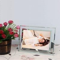 Cadre photo en verre cristal 4x6 5x7 8x10 11x14 A4 pour certificat d'honneur, cadre photo transparent pour affichage mural ou sur table
