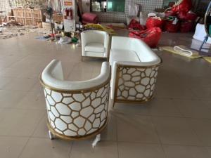 Venta al por mayor de personalización de oro blanco de acero inoxidable <span class=keywords><strong>Silla</strong></span> de boda sofá comedor fiesta evento decoración sala de estar dormitorio Hotel - Product Image 4