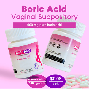 Chinaherbs Nouveaux Produits d'Hygiène Féminine Végans Suppositoires Vaginaux à l'Acide Borique pour les Odeurs Vaginales Capsules Boriques Équilibre du pH - Product Image 2
