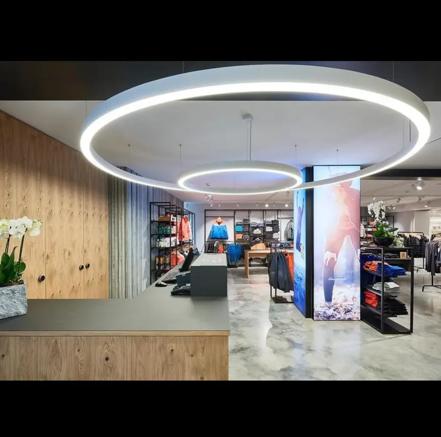 Eccolas — lampe suspendue industrielle à LED, design moderne, éclairage d'intérieur, luminaire décoratif de plafond, idéal pour un magasin de vêtements, 95/277V