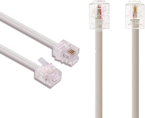Câble téléphonique torsadé rond RJ11/RJ45 6P2C/8P8C Câble réseau Cat3 en cuivre massif pour câble de raccordement de télécommunication téléphonique - Product Image 1