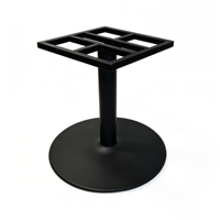 Pied de table rond noir en fonte robuste, élégant, pour usage commercial extérieur, idéal pour café - Vente chaude