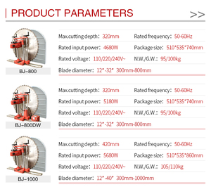 BJ-1000DW 420MM béton mur scie dalle découpeuse prix mur Cutter Machine Shanghai JIECHU usine - Product Image 6