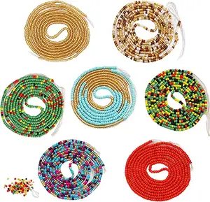 Perles de taille pour la perte de poids, sans élasticité, grandes tailles, à nouer, pour femmes, longueur personnalisable, ajustable - Product Image 1