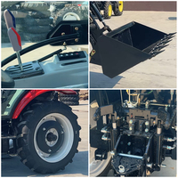 Nouveau tracteur agricole à roues 4x4 de 90 ch et 100 ch avec cabine, moteur diesel, arbre de sortie de puissance, économie d'énergie, consommation de carburant réduite, vente directe