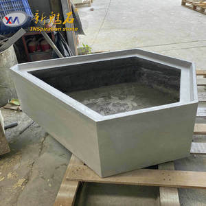 Nuevos Materiales de Construcción de Piedra, Jardinera de Hormigón GRC, Color Gris Claro, Alto Rendimiento, para Decoración de Parques y Plazas, Plantación - Product Image 3