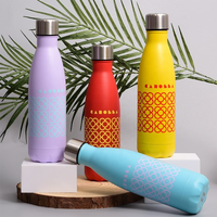 Bouteille d'eau isotherme à double paroi en acier inoxydable sans BPA de 500 ml (17 oz) pour adultes avec affichage de la température LED et couvercle anti-fuite