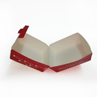 Boîtes à hamburger en carton ondulé rouge jetables SP2681