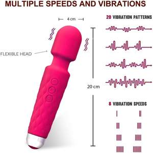 8 velocità 20 frequenza vendita caldo in Silicone massaggiatore impermeabile magico massaggiatore personale USB ricaricabile vibratore - Product Image 4