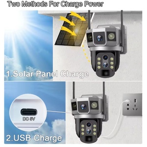 Caméras de sécurité V380Pro 12MP avec zoom 10X, 4G, triple objectif, solaires, extérieures, IP PTZ, suivi IA, CCTV, autonomie ultra-longue - Product Image 4