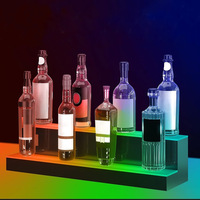 Étagère de présentation cosmétique en acrylique LED, éclairée par le bord, pour présentation de maquillage et de parfums, forme et taille personnalisées possibles