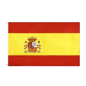 Novelty High Quality Double Stitch 100% Polyester Flags 3x5ft Spain Flag For Promotion