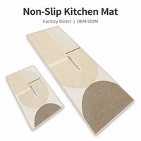 Tapis de cuisine absorbant l'huile et antidérapant, imperméable et résistant aux taches, facile à nettoyer, tapis de sol pour entrée, découpable sur mesure