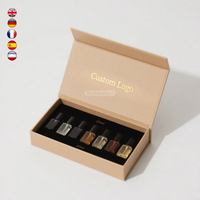 Caja de Regalo Magnética de Papel, Diseño Personalizado, Caja de Muestra de Perfume Pequeña de 10 ml con Inserto, Gran Venta