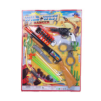 Ensemble de cowboy arme jouet pour garçons EVA pistolet à balles souples Blaster pistolet jouet fléchettes en mousse souple Mini ensemble d'armes