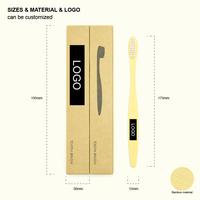 Brosse à dents en bambou écologique jetable personnalisée avec poils doux, biodégradable et recyclable pour hôtel, maison et voyage