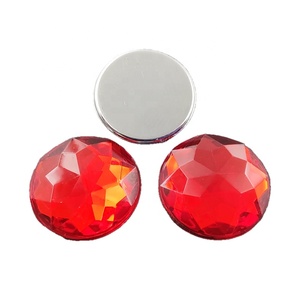 16mm Flat Back Round Acrylic Jewels Embellishment Crystal Plastic <strong>Gems</strong> Clear Acrylic Rhinestone Bead for <strong>Crafts</strong> - Product Image 2