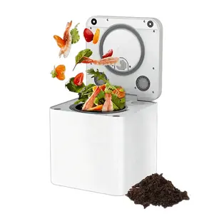 Máquina de compost eléctrica que hace compost con pequeños restos de comida de cocina y compostador de cocina de residuos convierte el desperdicio de alimentos