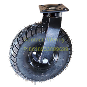 Schwenkbare <span class=keywords><strong>10</strong></span>-Zoll-Schwenkindustrie-Gummireifen pneumatische Rotorrad-Höherkugel-Rennbahn-Container-Rolle - Product Image 2