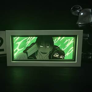 Boîtes lumineuses Anime GOJO RGB multicolores, lampe LED à découpe de papier, figurines de dessins animés faites à la main, lumière pour la décoration de la chambre, cadeau pour les otaku - Product Image 4