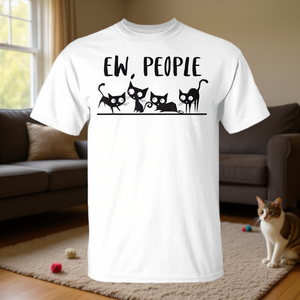 T-shirt Ew People Cat per gli amanti dei gatti, divertente maglietta con grafica divertente - Product Image 3
