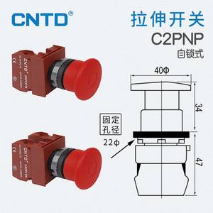 Interrupteur à bouton-poussoir autobloquant CNTD Changde C2PNP 22 Ouverture - Product Image 4