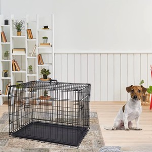 Wholesale Factory Foldable Collapsible Metal <strong>Stacked</strong> Luxury Modern Large Breed Dog <strong>Cage</strong> Steel <strong>Wire</strong> Pet Crate Portable - Product Image 4