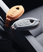 Étui de clé de voiture en daim de luxe pour Urus Revuelto Orange Bleu Rouge Porte-clés Pièces avec protection anti-rayures