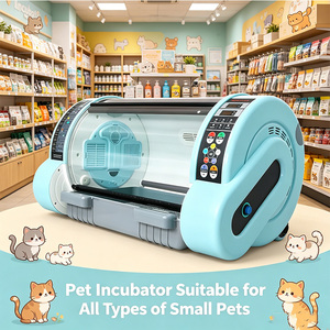 Incubateur vétérinaire pour animaux de compagnie, cage ICU automatique avec température et oxygène contrôlés, système de <span class=keywords><strong>thérapie</strong></span> portable à 95 % d'oxygène pour la récupération post-traumatique des petits animaux - Product Image 1