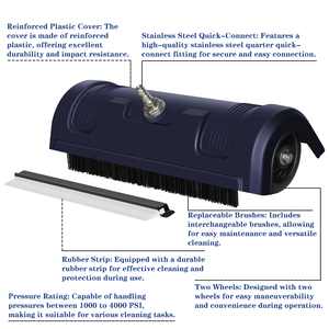 Lavadora a presión industrial Depurador de suelos con cepillo y tiras de silicona Limpiadores de alta presión - Product Image 5